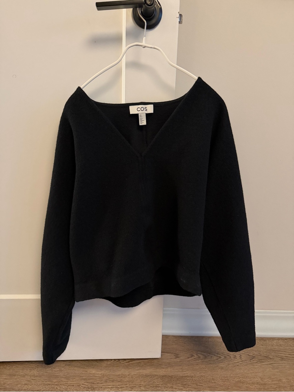 COS Black V-Neck Jumper